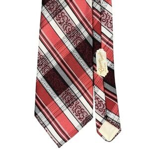 vintage 1980s Barwyn Originale Tie Mens 54" Plaid Western Design Formal
